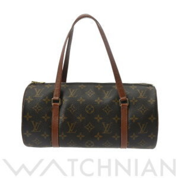 Louis Vuitton Pigskin Brown Canvas Bag Papillon Handbag Monogram - Picture 1 of 9